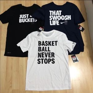 3 SET NIKE BASKETBALL T-SHIRT MENS (Sz LARGE)